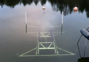 Lowered under the water